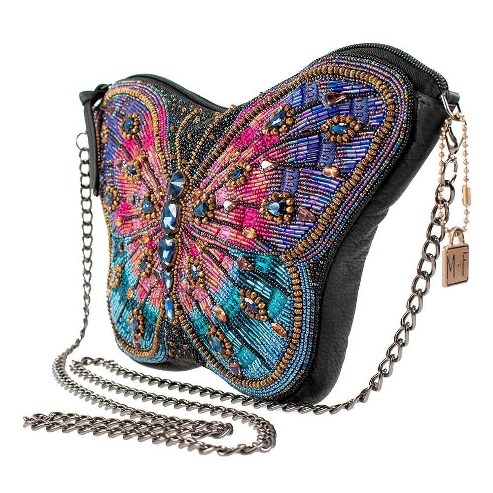 Mary Frances Butterfly Beaded Crossbody Bag – Crystal Statement Purse - Picture 4 of 8